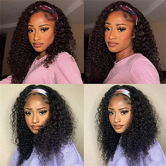 Black Small to Medium Curly Synthetic Hair Cover- Natural-Looking Wiglet